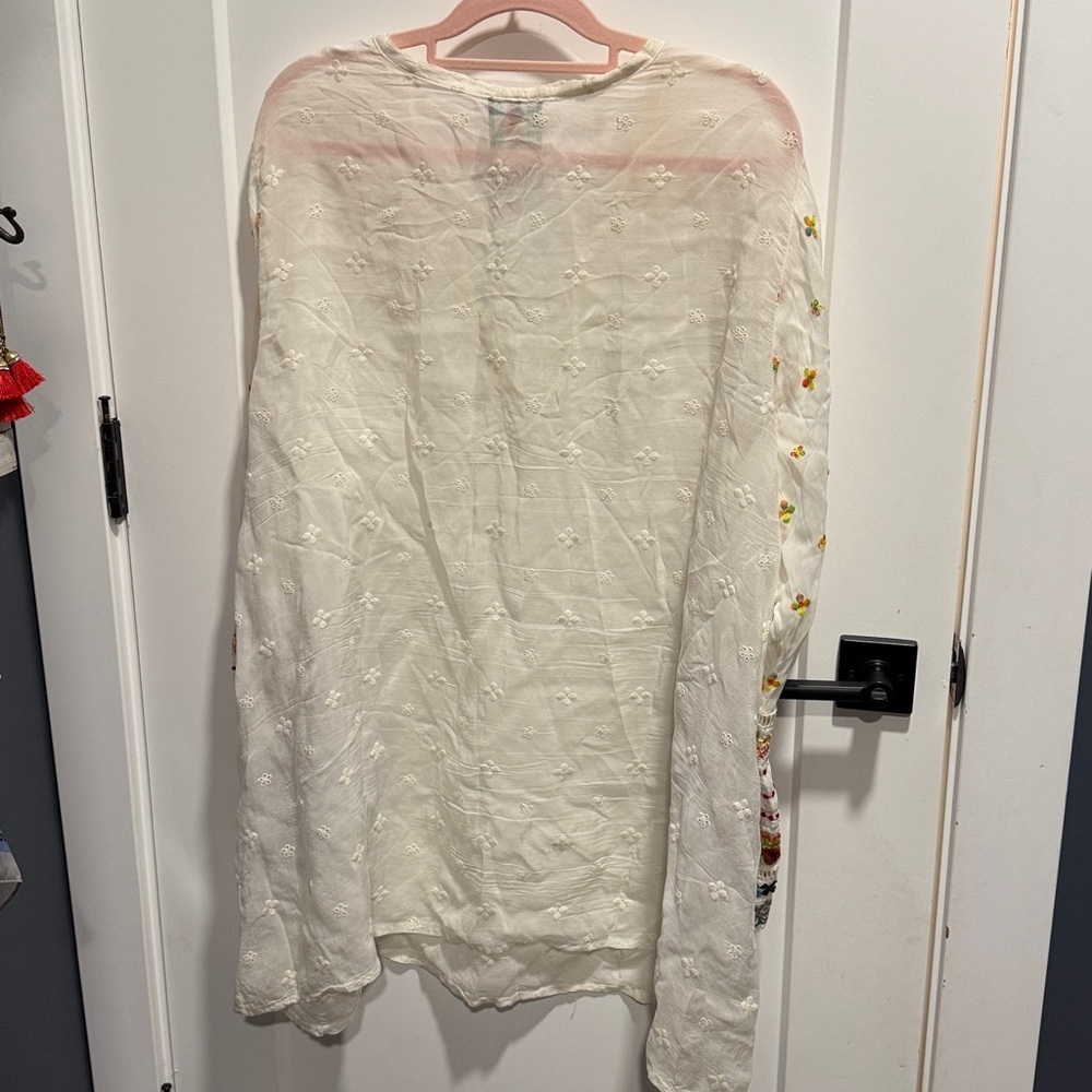 Johnny Was Women's Patchwork Sleeve Tunic Top Blouse 2X EUC - Picture 10 of 12